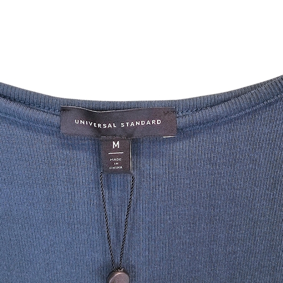 Universal Standard Teal Tencel Cami Dress M Soft Stretch Knit Clean Girl Minimal - Picture 13 of 16